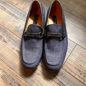 Cole Haan Men's Textured Navy Loafers